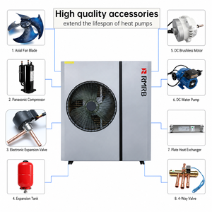 Bomba de Calor Aire-Agua de 11.73kW R290 A+++ con Compresor Scroll EVI, Control por WiFi, Calefacción, Refrigeración, ACS, Alta Eficiencia para el Hogar - Product Image 4