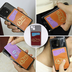 Sang trọng chủ thẻ <span class=keywords><strong>Wallet</strong></span> điện thoại di động PU da khắc laser trống thẻ tín dụng chủ sở hữu - Product Image 4