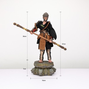 Estatuilla de soldado Black Myth Wukong, 37cm de alto, articulaciones móviles, de PVC Material, modelo coleccionable de juguete, soplador de aire a escala 1:1 congelado - Product Image 1