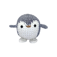 Kit de Crochet Pingouin DIY en Gros – Ensemble de Tricot Artisanal pour Débutants avec Fil et Manuel d'Instructions – Jouet au Crochet