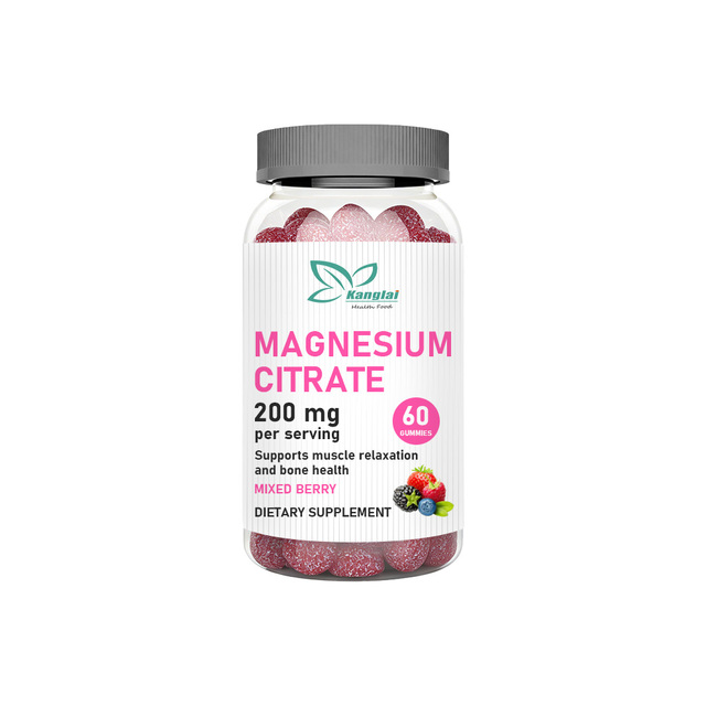 OEM ODM Wholesale Magnesium Citrate Gimmies with Magnesium Sodium 200 mg Per Serving Magnesium Production of Melatonin Gummies