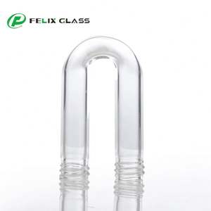 Lámpara de Pascua Personalizada Hecha a Mano, Ecológica, Moderna, de Tubo de Vidrio Transparente de 35 mm de Diámetro Exterior, Curvada, de Borosilicato, con Acabado Cromado Pulido - Product Image 2