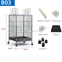 Cage à Oiseaux Grande Taille Bonne Vente en Métal Volière Perroquet Perruche Canari Durable en Fil de Fer pour Animaux Domestiques Cages et Maisons à Vendre