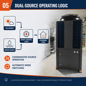 Pompe à chaleur intelligente à double source personnalisée avec récupération de chaleur et économie d'énergie de 50 % pour climatiseur industriel Krs-3800vch/sn2- - Product Image 2