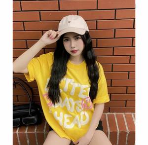 T-shirt à manches courtes col rond Better Days Ahead 100% coton, échantillon disponible, impression en relief en caoutchouc, tissage de haute qualité - Product Image 6