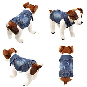 Fabrika kaynağı özel moda lüks Jean köpek giysileri yeni klasik tasarımcılar ceketler yelek tulum fabrika kaynağı özel - Product Image 2