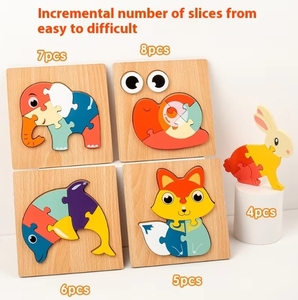 Consapevolezza della forma del veicolo di traffico animale <span class=keywords><strong>Puzzle</strong></span> di legno 3D cartone animato <span class=keywords><strong>Puzzle</strong></span> <span class=keywords><strong>animali</strong></span> in legno - Product Image 2
