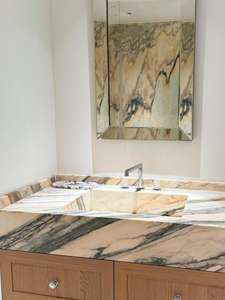 Designer pietra di marmo rosa naturale cucina isola scrivania per casa Villa appartamento piano cucina piano Vanity Top - Product Image 5