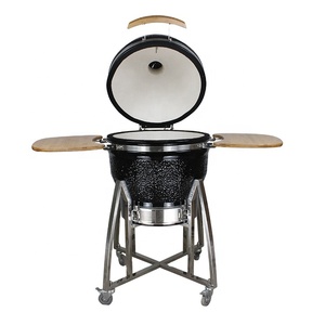 KIMSTONE - Parrilla Kamado de Cerámica Negra XL de 22 Pulgadas, Asadores para Ahumar y Cocinar al Aire Libre - Product Image 6