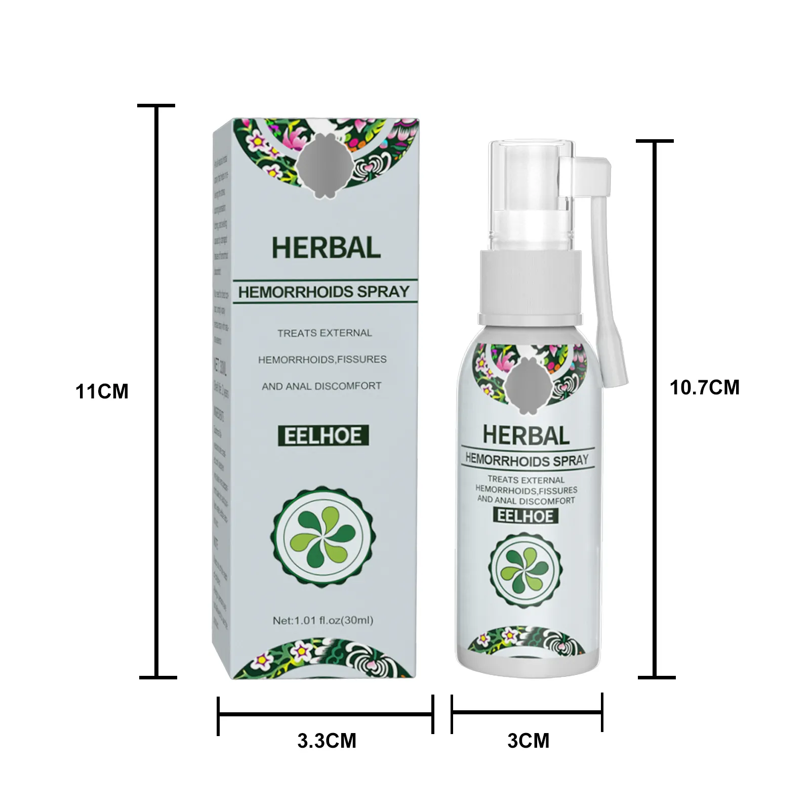 100% Natural Herbal Hemorrhoid Spray Treatment Internal and External Anal Fissure Pain Relief Sprays Health Care