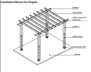 Pergola <span class=keywords><strong>en</strong></span> composite <span class=keywords><strong>bois</strong></span>-plastique écologique, imperméable et décorative - Product Image 2