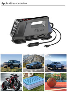 Bomba de neumáticos de coche de 12V CC y compresor de aire portátil de 110V CA-inflador multiusos para colchones de aire, luz de emergencia LED incluida - Product Image 4