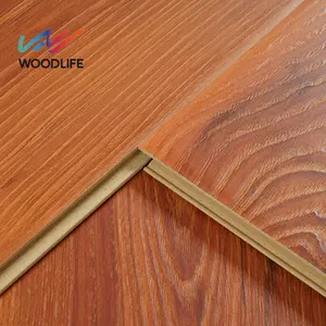 Suelo impermeable laminado de madera, revestimiento antideslizante e impermeable de buena calidad, fácil bloqueo, para Baño