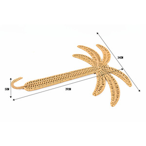 Gancho individual tejido de madera de coco, gancho para ropa, gancho para toallas, gancho para puerta, gancho para pared de probador, gancho para sombreros, gancho para baño - Product Image 3
