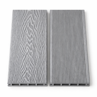 Planche de terrasse en WPC imperméable et antidérapante, à grain de bois 3D en relief, moderne, à faible entretien, 145*21mm