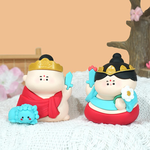 Statuette de Bouddha mignonne en résine, ornement de bureau, décoration artistique pour la maison, cadeau personnel - Product Image 3