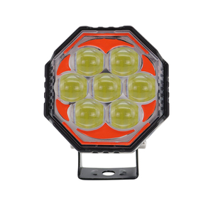 LELANPU Faros de trabajo LED láser redondos de 9/3 pulgadas con 7 lentes, proyector ámbar para motocicleta, barra antivuelco, cubierta 4x4, 24V para coche, 12V para inundación - Product Image 1