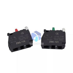 ZBE-101/ZBE-102 สวิตช์ปุ่มกดแบบกดติดปล่อยดับ ขนาด 22 มม. ทำจากอะลูมิเนียมและ ABS พร้อมคอนแทคบล็อก 1NO1NC IP33 240V 3A - Product Image 2