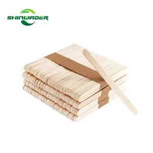 100% Biologisch Afbreekbaar Food Grade Aanpassen Hot Stamping Berken Houten Icecream Stick Aangepaste Logo