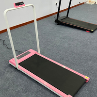 Tapis de marche pliable portable sous le bureau, silencieux, avec écran LED et télécommande, pour la maison, le bureau et le fitness cardio