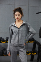 Setelan keringat Gym wanita, jaket Sauna celana olahraga penuh di badan gadis, setelan Sauna
