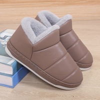 Chaussons d'hiver chauds et moelleux pour la maison, antidérapants, pour l'intérieur et l'extérieur