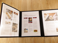 Vente chaude A4 Restaurant Menu Titulaire En Cuir Restaurant Menu Couvre De Luxe Livret Carte Des Vins Menu Couvre