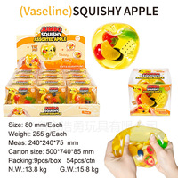 Bestseller transfrontalier : Jouets anti-stress Vaseline Apple Squishy, jouet anti-stress en forme de fruit de Noël, non-rétractable, doux, collant, fait main