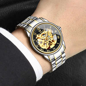 Reloj de Pulsera de Moda Dorado, con Zafiro Luminoso, Resistente al Agua 3 ATM, Mecánico Automático, para Hombre y Mujer - Product Image 5