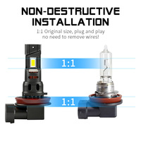 Ampoule de phare LED Kaidengzhe nouvelle génération à dissipation thermique en graphène H11 60W 6000LM 6000K IP67 étanche 12V Canbus Mini Plug & Play