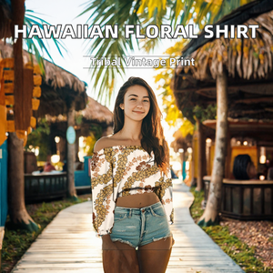 <b>Womens</b> Clothes Summer Beach <b>Hawaiian</b> Floral <b>Shirts</b> Polynesian Island Traditional Tribal Print Loose Casual Blouses Tops Comfy - Product Image 2