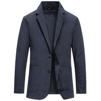 Jaket tabir surya pria, jaket kasual lengan panjang dengan penutup kancing sebaris, jaket tabir surya tipis musim panas untuk pria