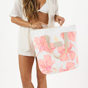 Çevre dostu kadınlar Hawaiian çiçek Aloha stilleri <span class=keywords><strong>Tyvek</strong></span> plaj çantası özel baskı ile hafif su geçirmez <span class=keywords><strong>Tyvek</strong></span> Tote çanta - Product Image 6