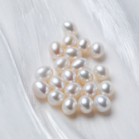 Perles d'eau douce en vrac de forme ovale parfaite en forme de goutte de riz 6-11MM 5A