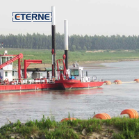 Nouvelle drague à aspiration-coupeuse ETERNE Diesel, profondeur de dragage 12m, avec boîte de vitesses de capacité 500m³/h pour l'extraction de sable de rivière et le nettoyage de boues