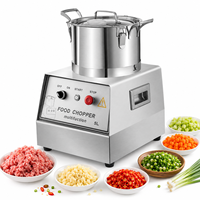 Hachoir Électrique Entièrement Automatique en Acier Inoxydable COOKAID, Broyeur à Viande 5L, Hachoir à Ail Multifonctionnel Commercial 750W