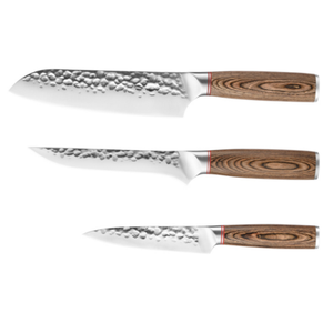 Cuchillo de Cocina Justa Chef para Mujer, Pequeño, para Rebanar, Mango de Madera con Diseño Martillado, Hoja de Acero Inoxidable, 8-9.9 Pulgadas, Moderno para el Hogar - Product Image 3