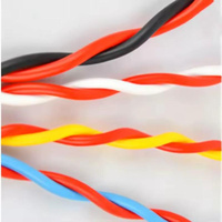 2-adriges massives RVS-Flexibles Twisted-Pair-Kabel, PVC, IP67-zertifiziert, 300/500V, für Alarmanlagen, Feuertürglocken, Kupferdrähte 0,3-2,5mm, Elektrokabel