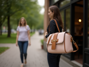 Borsa a Tracolla da Donna in Microfibra, Pelle Sintetica, Chiusura con Fibbia, per Tutte le Stagioni, Tinta Unita, Tracolla Singola - Product Image 2