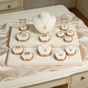 Custom Microfiber Modern Jewelry Tray Organizer Premium Display Container for Bracelet <b>Necklace</b> <b>Ring</b> Earrings - Product Image 2