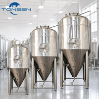 Cuve de Fermentation Conique en Acier Inoxydable Tonsen 500L-5000L avec Enveloppe Chauffante pour Brasserie Artisanale Commerciale