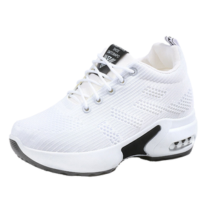 <span class=keywords><strong>Zapatillas</strong></span> <span class=keywords><strong>Blancas</strong></span> para Mujer, Modelo 2025, para Primavera/Verano, Cómodas, con Cordones de PVC, para Caminar, Casuales, que Aumentan la Estatura - Product Image 4