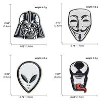 En gros : Pins de film en métal, Pins en émail souvenirs de film, Pins de revers en alliage métallique, Badges, Pins en émail d'horreur populaires pour vêtements