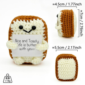 Muñeca Tejida a Mano, Linda y Adorable, Adorno <span class=keywords><strong>de</strong></span> Escritorio con Energía Positiva, Regalo para Todos, Tostada Blanca Lechosa (Tarjeta N) - Product Image 1