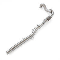 Knalpot Performa SS304 Insulation Downpipe Head untuk Volkswagen Polo GTI 1.4T 2010-2014 Mobil Setir Kiri Peningkatan Tenaga