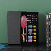 Yihuale — coffret d'encre pour calligraphie, stylo, plume, encre d'écriture, papeterie, boîte-cadeau avec 5 plumes, 5 plumes