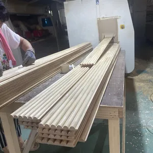 MDF panel pelapis dinding slat panel penutup dinding kayu untuk dekorasi interior