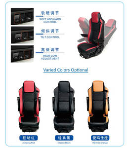 مقعد سائق جديد للحافلات أو الشاحنات، متعدد الوظائف وقابل لتعديل الارتفاع بنظام تعليق هوائي، يعمل بجهد 12 فولت تيار مستمر - Product Image 6