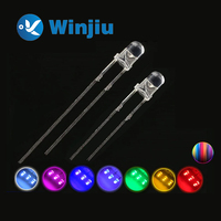 Kit assorti de diodes LED 3mm 5mm 10mm F5 F3 F10 Blanc Vert Rouge Bleu Jaune Orange Rose Violet Blanc Chaud pour bricolage