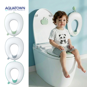 Fundas Impermeables para Asiento de Inodoro, Asiento de <span class=keywords><strong>Baño</strong></span> Portátil de Plástico PP para Niños, Accesorios de <span class=keywords><strong>Baño</strong></span> para Entrenamiento de Bebés - Product Image 1